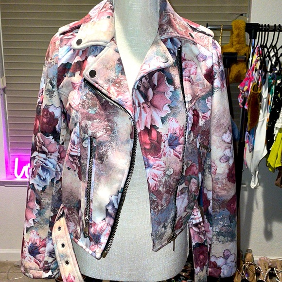 ZARA FLORA MOTO JACKET - Picture 3 of 9